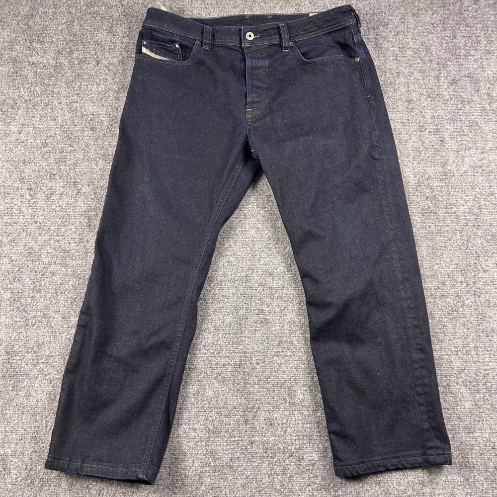 Diesel Larkee-Relaxed Jeans‎ Mens 34x27 Indigo Blue Excellent Comfort Straight